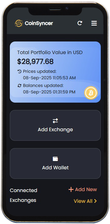 CoinSyncer Mobile Screenshot
